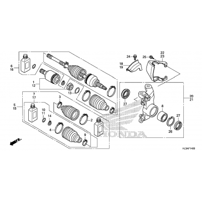 FRONT KNUCKLE / DRIVESHAFT