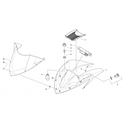 WINDSHIELD AND INSTRUMENTS ASSEMBLIES