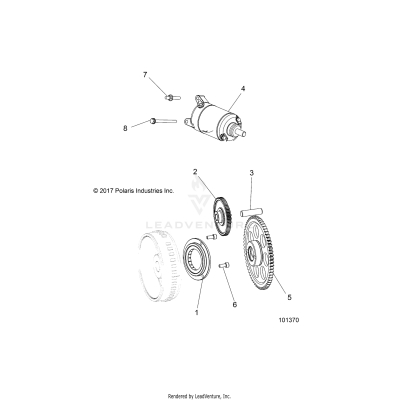 ENGINE, STARTER DRIVE - A19DAE57A4 (101370)