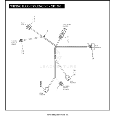 WIRING HARNESS, ENGINE - XR1200