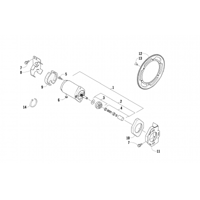 ELECTRIC START - STARTER MOTOR ASSEMBLY