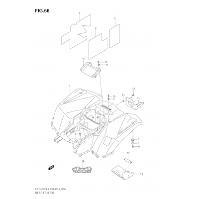 REAR FENDER (LT-F400FL1 E28)