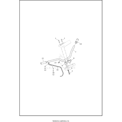 HANDLEBAR AND THROTTLE CONTROL - XL883N,  XL1200NS, XL1200T