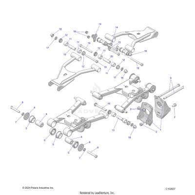 SUSPENSION, MIDDLE CONTROL ARM MOUNTING - A25SKE57C1/CK/E1/EK (C102637)