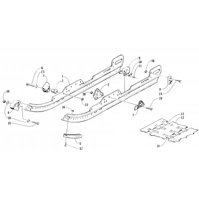 SLIDE RAIL AND TRACK ASSEMBLY