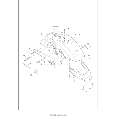 FENDERS, REAR - XL883N, XL1200X,1200X ANX, XL1200NS, XL1200XS (CANADA ONLY), XL883L (DOMESTIC, CANAD