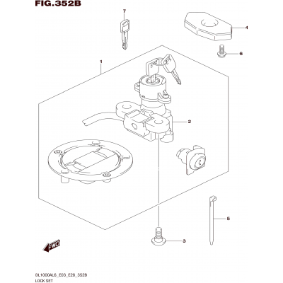 LOCK SET (DL1000AL6 E03)