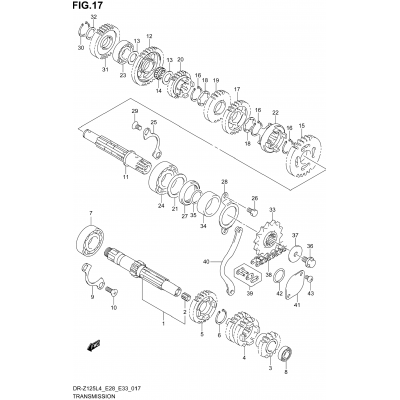 TRANSMISSION (DR-Z125LL4 E33)