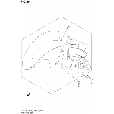 FRONT FENDER (GSX1300RAL4 E28)