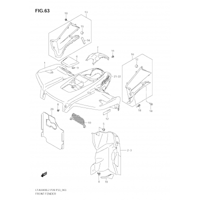 FRONT FENDER (LT-A500X E33)