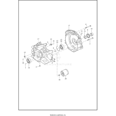 CRANKCASE, ENGINE OIL FILTER AND COOLER - TWIN CAM 110™