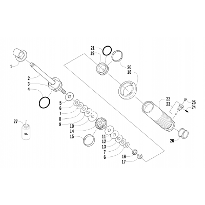 REAR SUSPENSION FRONT ARM SHOCK ABSORBER