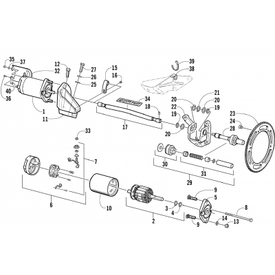 FLEX-DRIVE STARTER MOTOR ASSEMBLY (esr)