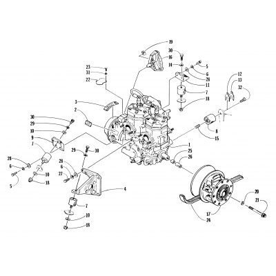 ENGINE AND RELATED PARTS