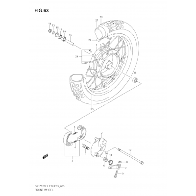 FRONT WHEEL (DR-Z125L3 E33)