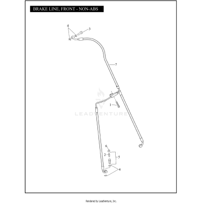 BRAKE LINE, FRONT - NON-ABS