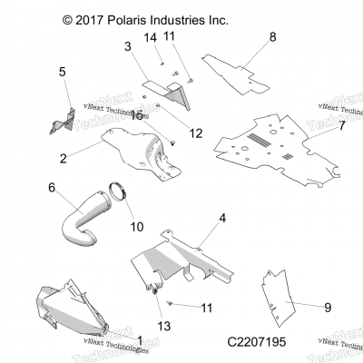 Body Panels, Thermal Shields A1701b Applies To 2016 Sportsman 850/1000 High Lifter Models After Safe