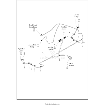 WIRE HARNESS, REAR AUDIO/LIGHTING - (AUS, ENG, HDI, JPN, CHN)