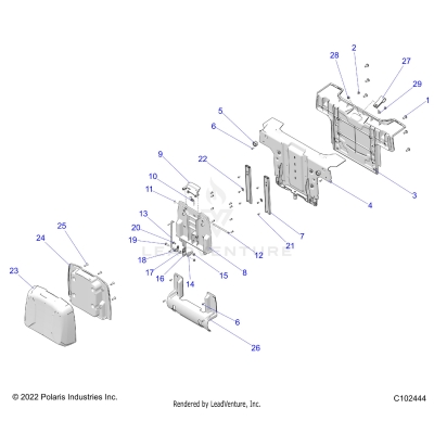 BODY, SEAT, PASSENGER, BACK - A25SZE57C2/E2 (C102444)