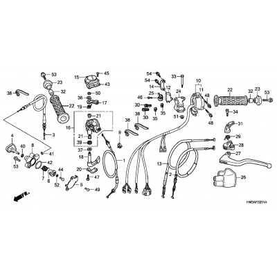 HANDLE LEVER / SWITCH / CABLE (TRX300EX'07-)