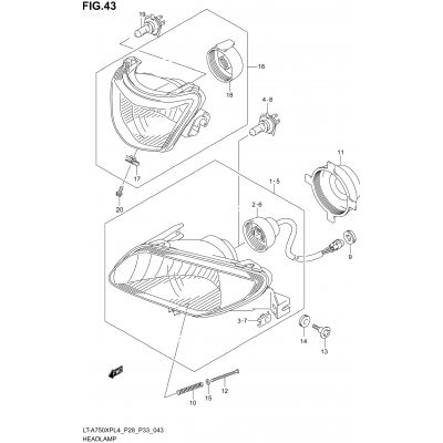 HEADLAMP (LT-A750XPZL4 P33)