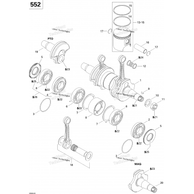 Crankshaft And Pistons (552)