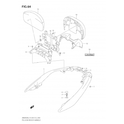 PILLION RIDER HANDLE (AN400ZA L2 E28)