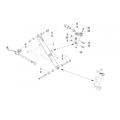 SHOCK ABSORBER AND SWAY BAR ASSEMBLY