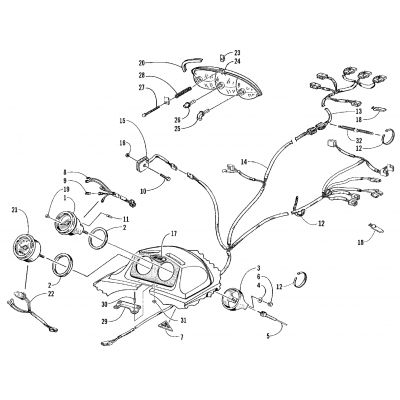 HEADLIGHT, INSTRUMENTS, AND WIRING ASSEMBLIES