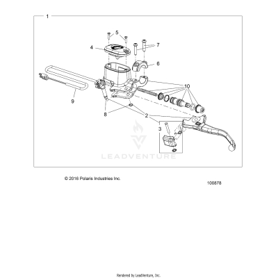 BRAKES, FRONT BRAKE LEVER and MASTER CYLINDER - A25SVA85A4 (100878)