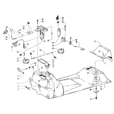 GAS TANK AND FUEL PUMP ASSEMBLY