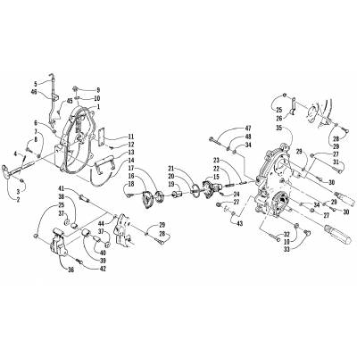 DROPCASE AND CHAIN TENSION ASSEMBLY