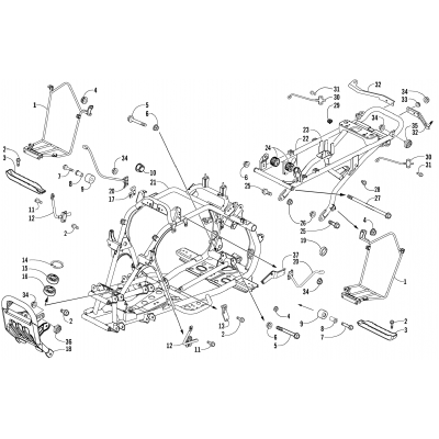 FRAME AND RELATED PARTS ASSEMBLY