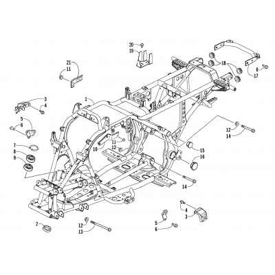 FRAME AND RELATED PARTS ASSEMBLY
