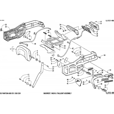 BACKREST AND TAILLIGHT ASSEMBLY