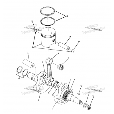 Crankshaft & Piston Assembly 250 6X6