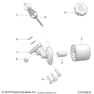 ENGINE, OIL FILTER and DIPSTICK - A25SJE57CP/EP (C101422-8)
