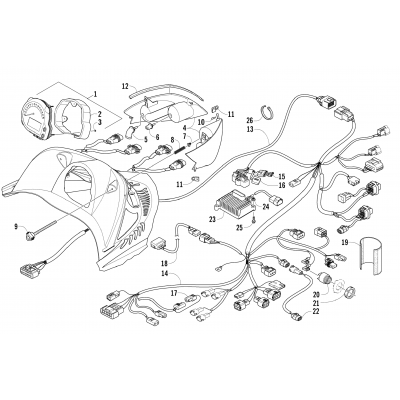 HEADLIGHT, INSTRUMENTS, AND WIRING ASSEMBLIES