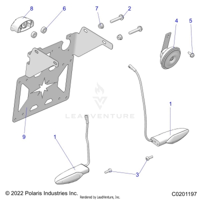 ELECTRICAL, TURN SIGNALS, HORN, and LICENSE PLATE LIGHT - A23SJS57CX/EX (C0201197)