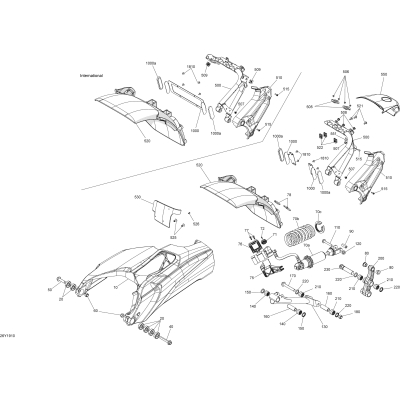 08- Suspension - Rear - Swing Arm / Shock / Fender