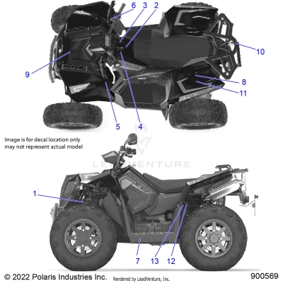 BODY, DECALS, GENERAL- A23SGS95CN/S95FN//EN (900569)