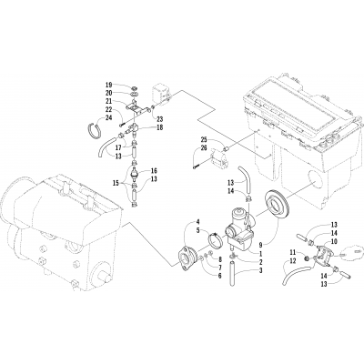 CARBURETOR AND FUEL PUMP ASSEMBLY