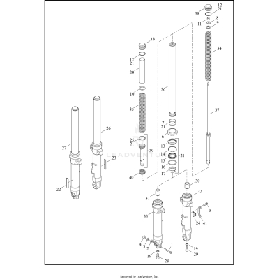 FORK, FRONT - XL1200X, XL1200XS
