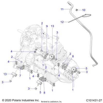 ENGINE, TRANSMISSION MOUNTING & LONG BLOCK - A20SVE95PR (C101431-27)