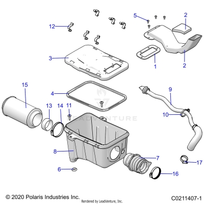 ENGINE, AIR INTAKE SYSTEM - A25SEE57P2/P4 (C0211407-1)