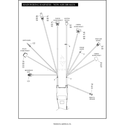 MAIN WIRING HARNESS - NON-ABS BRAKES - FLHTP