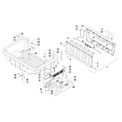 CARGO BOX AND TAILGATE ASSEMBLY