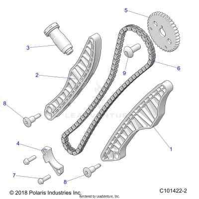 ENGINE, CAM CHAIN and SPROCKET - A19SAA50D5 [C101422-2]