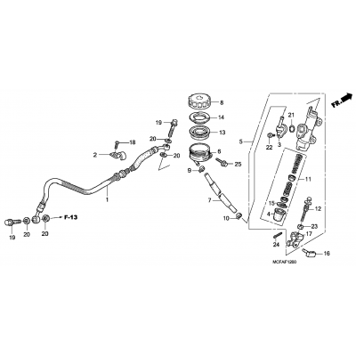 REAR BRAKE MASTER CYLINDER