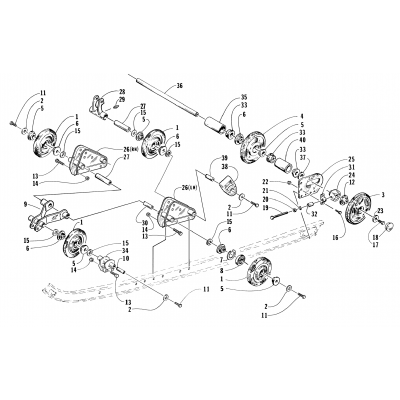 REAR SUSPENSION AXLE ASSEMBLY